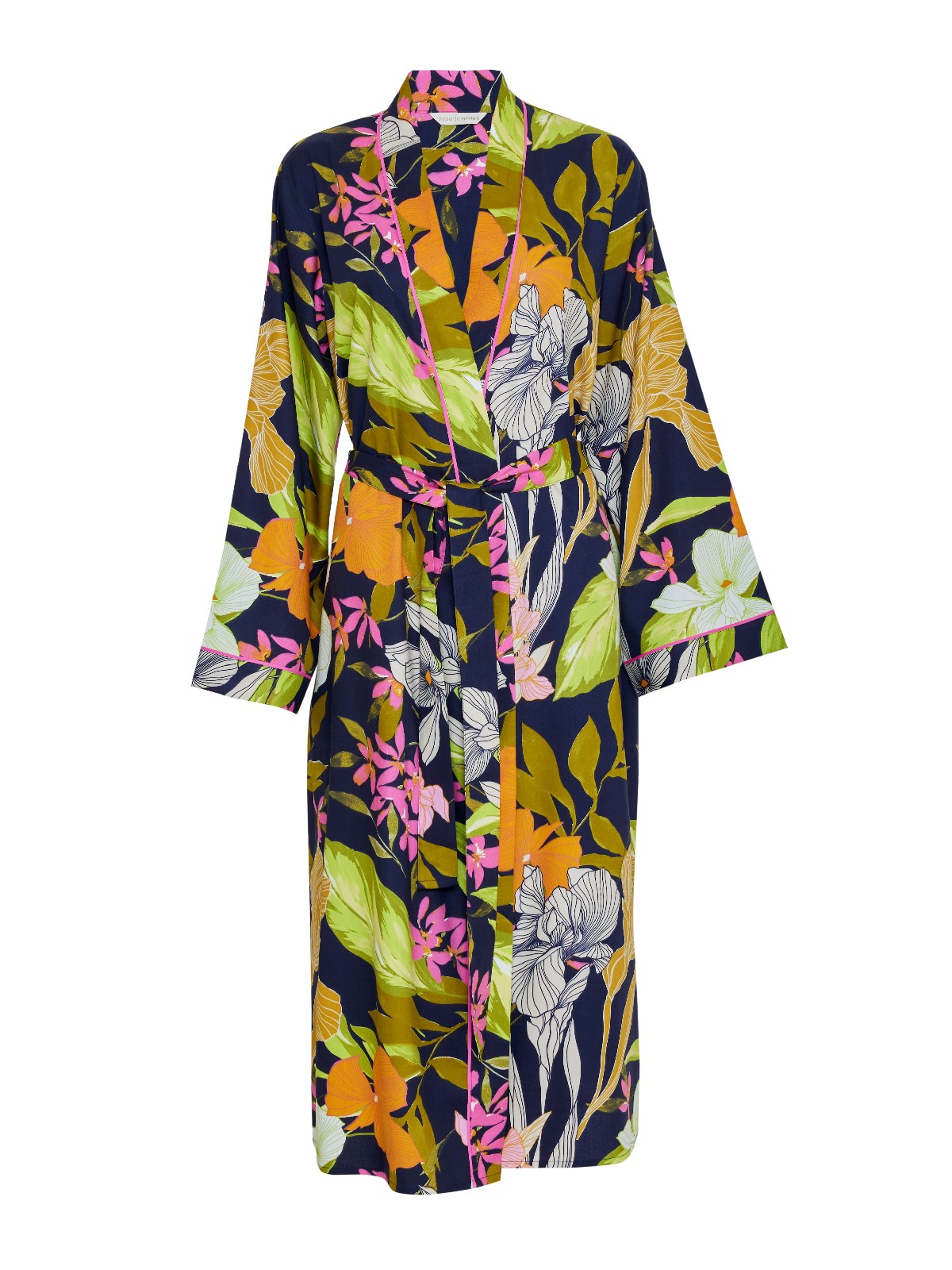 0074-AVERY-NAVY-FLORAL-PRINT-LONG-DRESSING-GOWN