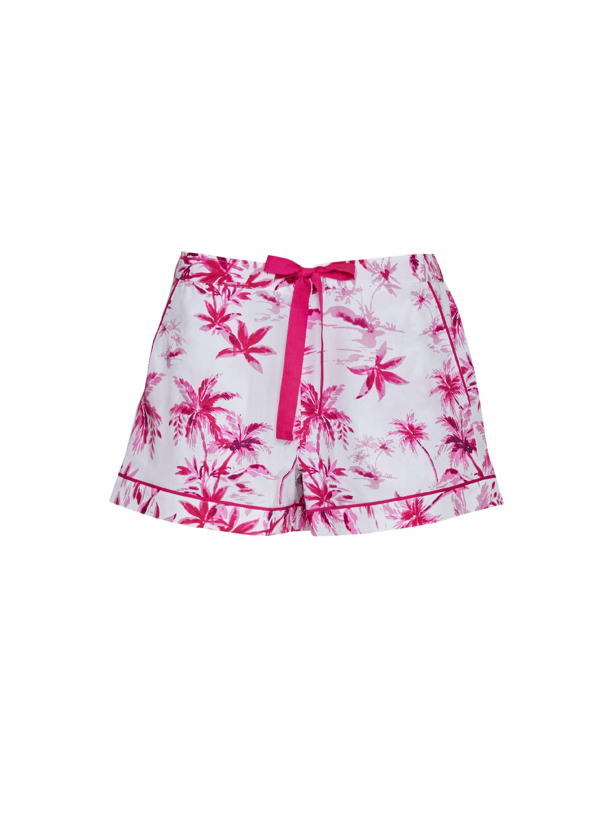 0168-HY-WHITE-PALM-PRINT-SHORTS