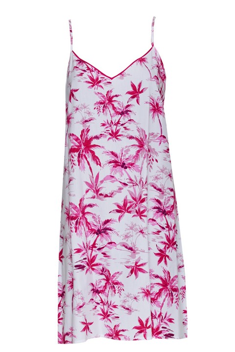 0169-HY-WHITE-PALM-PRINT-BUS-SHORT-NIGHTDRES