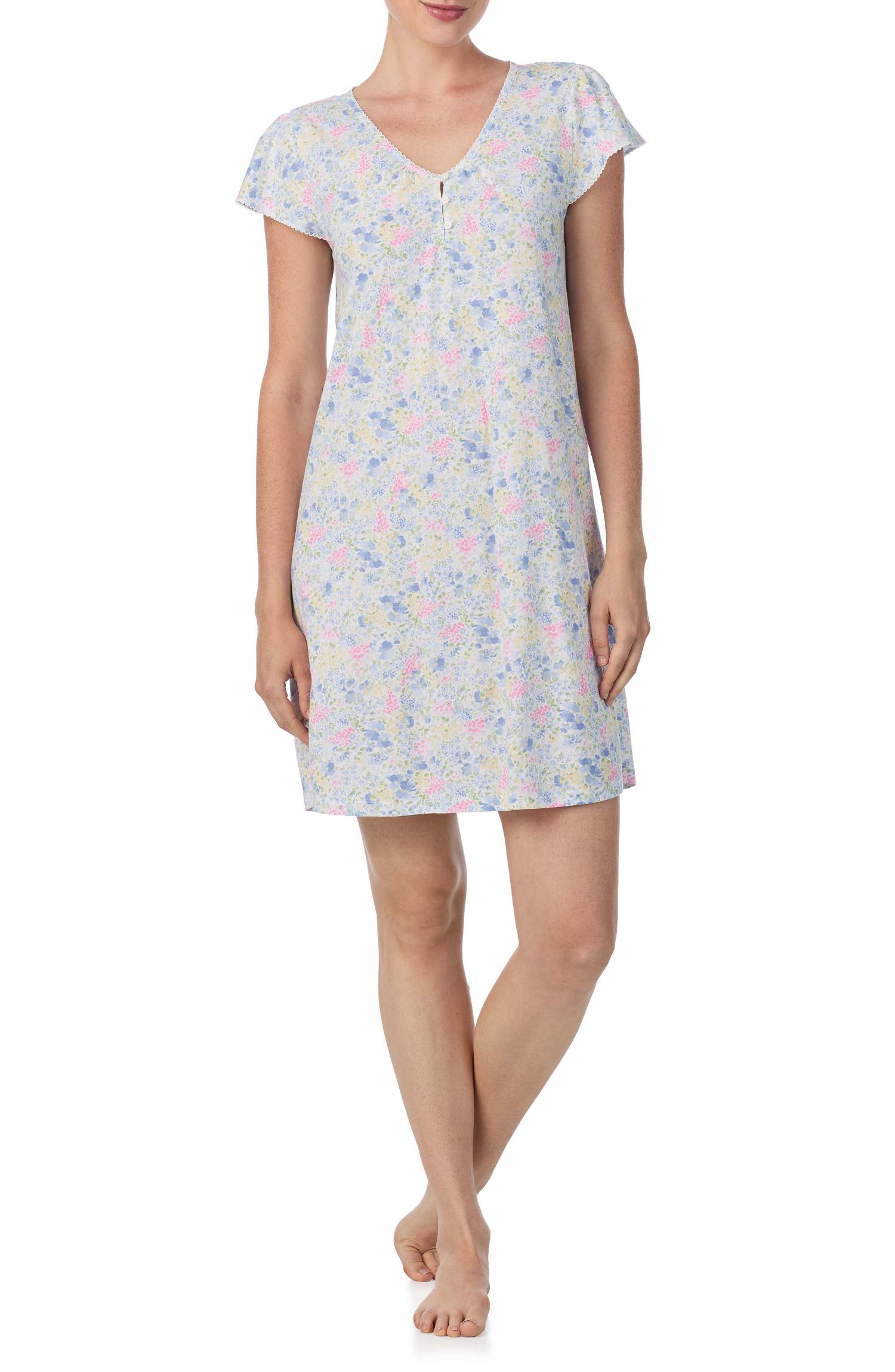 ILN22515---COTTON-KNIT-FLUTTER-SLEEVE-SHORT-GOWN