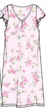 ILN22515---COTTON-KNIT-FLUTTER-SLEEVE-SHORT-GOWN