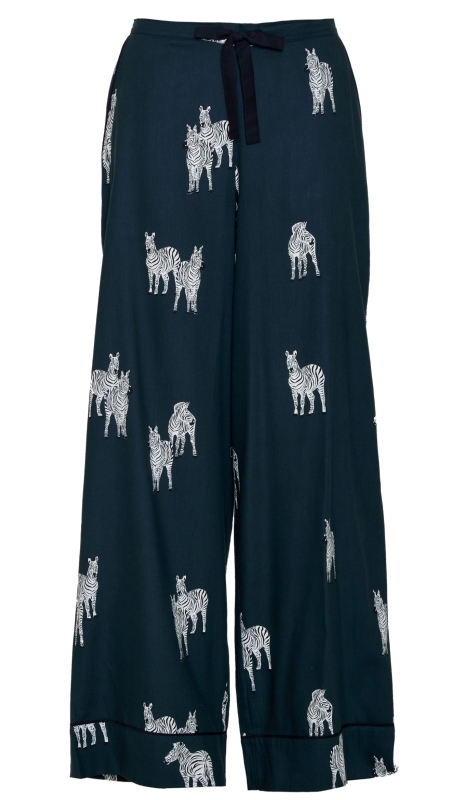 0110-BLAKE-DARK-GREEN-ZEBRA-PRINT-WIDE-LEG-PYJAMA