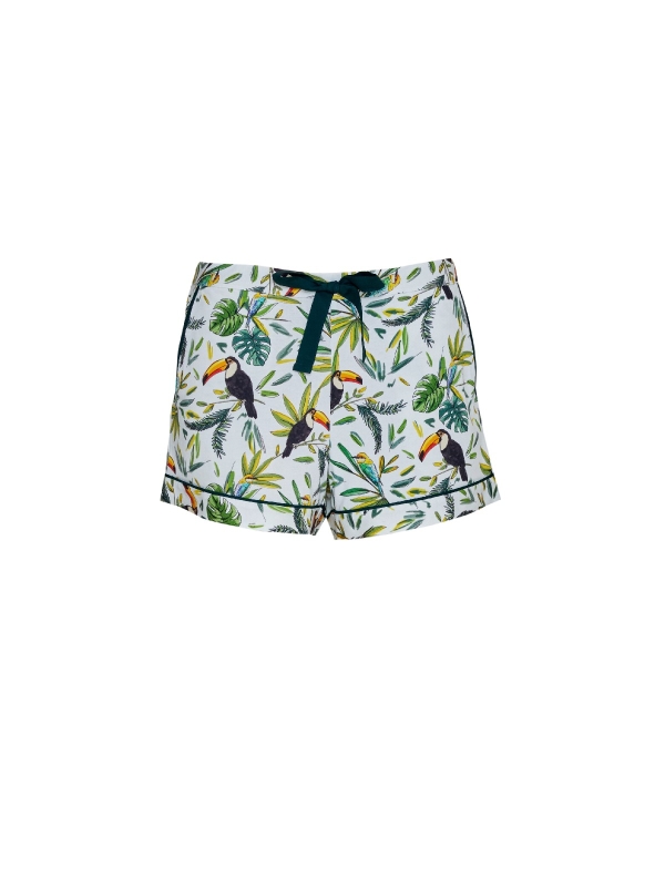 0148-GABRIELLE--WHITE-TOUCAN-PRINTED-JERSEY-SHORTS